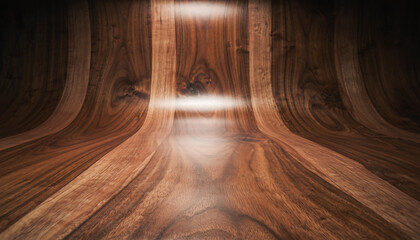 Smooth polished wooden texture background, warm walnut color, elegant and modern look, studio lighting, ultra high resolution