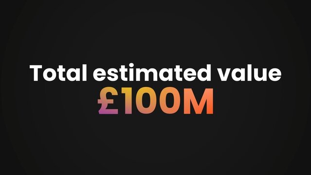 Clean Professional Pound Value Number Kinetic Title