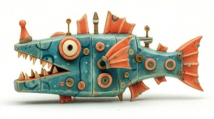 dragon head isolated on white