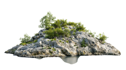 Island isolated on white background