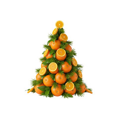 Orange Christmas tree holiday concept