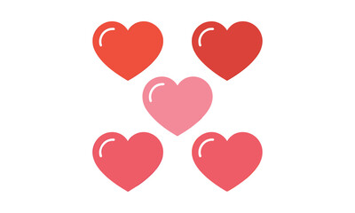 Romantic Floating Heart Shapes Background