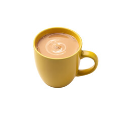 Yellow Mug of Milk Tea