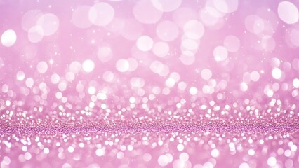 Soft pink glitter background with sparkling light bokeh, perfect for feminine beauty, wedding, or princess-themed party invitations and digital backdrops.