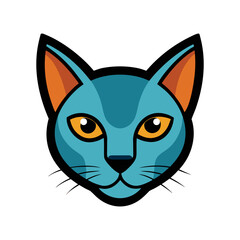 vector illustration of a cat head