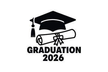 Professional Educational Degree Emblem 2026 Graduation Ceremony Vector