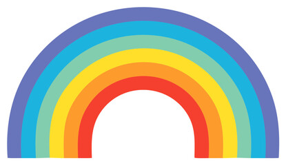 Obraz premium Vibrant rainbow arc with multiple colorful bands symbolizing hope and joy