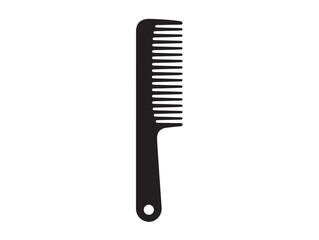 Pocket Comb in silhouette white background.