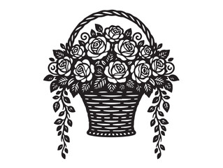 Rose fashion icon image in silhouette.