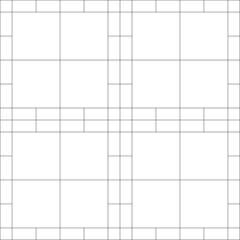 Modular Brick Grid Pattern &ndash; Seamless modular brick grid pattern created in clean line art style.