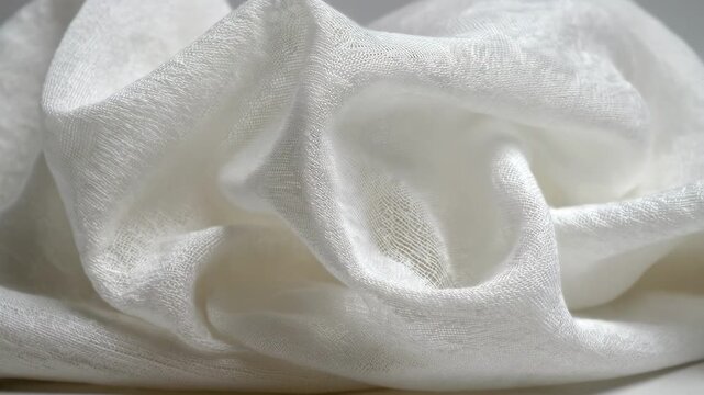 Hypoallergenic highperformance linen material displayed in soft folds emphasizing gentle skinfriendly qualities for sensitive skin apparel