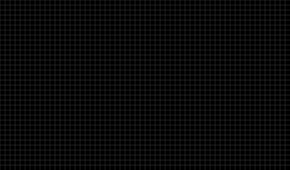 Minimal black grid pattern on black background with thin white lines. © SOUMYA
