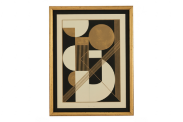 Framed abstract with geometric shapes abstract geometric shapes isolated on a transparent background