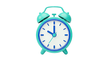 Turquoise and Blue Alarm Clock