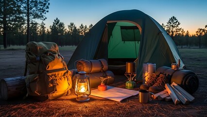 camping in the mountains