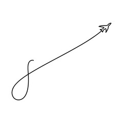 Elegant black line art gracefully curving across a clean white background, ideal for minimalist design projects