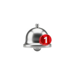 Notification Bell with Red Badge One