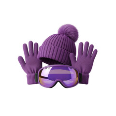Purple ski set