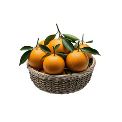 Tangerines in a woven basket