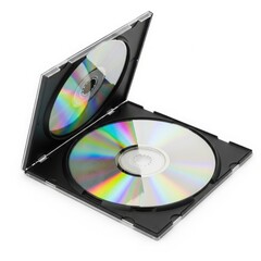 Fototapeta premium Open cd case with discs