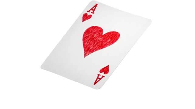 Four aces including the red ace of hearts and black ace of spades are isolated on a black background for a casino gambling game of poker in Vegas to win a bet by luck and chance - Powered by Adobe