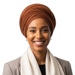 Smiling woman in professional attire