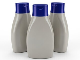 Three bottles of shampoo
