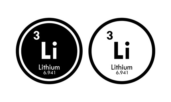 lithium icon set. vector template illustration  for web design