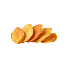 Dehydrated mango slices on Transparent Background