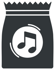 Candy Bag Featuring Music Note Symbolizing a Musical Treat or Sound Flavored Goodies