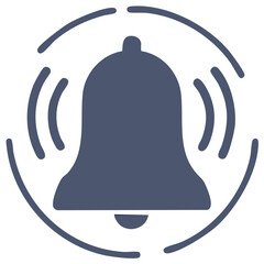 Ringing bell icon representing a digital notification, alert, reminder, or sound concept