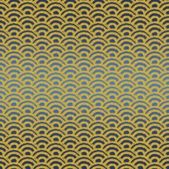 青海波文様  シームレス　手描き　金