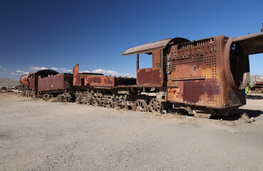 The train cemetery of Uyuni, Bolivia