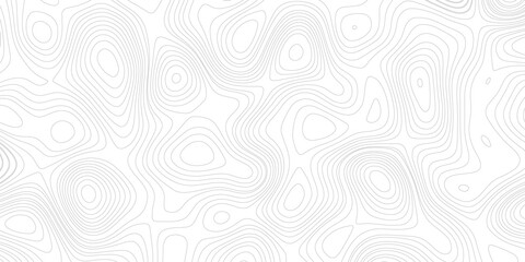 Fototapeta premium Abstract seamless pattern with black contour lines on a white background, resembling a topographic map