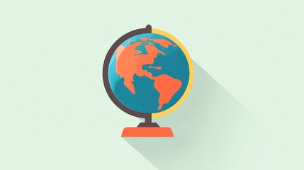 Stylized globe illustration educational and conceptual imagery for diverse applications