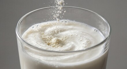 Protein Powder Mixing into Milk