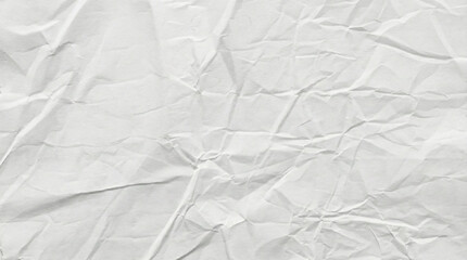 A flat white crumpled paper texture with creases and folds.
