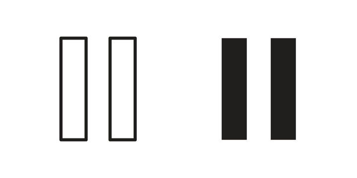 Pause icons Symbol, logo illustration. icon concept for web design