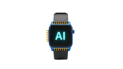 Smartwatch Displaying "AI"