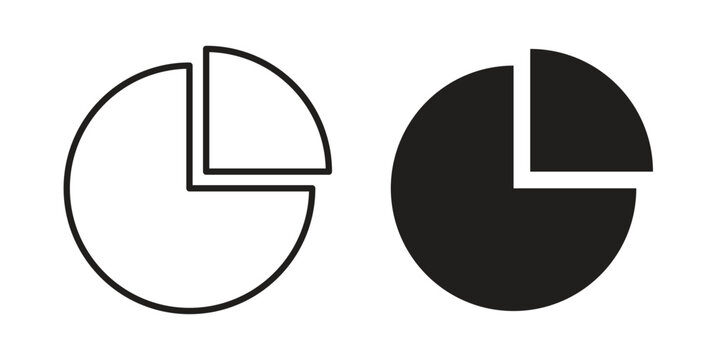 Pie chart icons Symbol, logo illustration. icon concept for web design