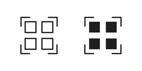 Fototapeta premium QR code icons Symbol, logo illustration. icon concept for web design