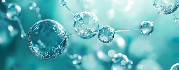 blue water drops on glass sphere