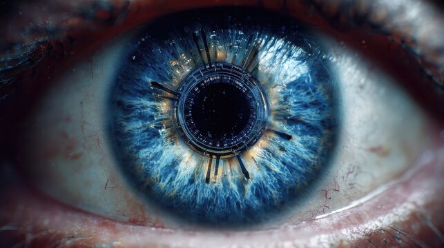 cuttingedge medical procedure robotassisted surgeon conducts a detailed examination of a patients eye using stateoftheart equipment - Powered by Adobe