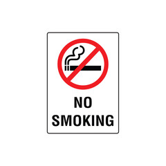 No Smoking Sign Vector Design Prohibition Warning Sticker For Office Public Area Safety