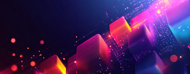 fiber optics lights background with glowing spots