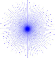 Obraz premium Blue Radial Burst Lines with Glowing Center