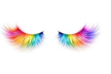 Single black false eyelash strip isolated on white background, minimal beauty concept, professional makeup accessory for fashion use.