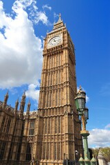 Big Ben clock. Palace of Parliament in London UK. Landmark of London.