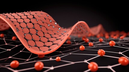 vibrant orange light streaks illuminate a network of dynamic data streams symbolizing rapid technology advancements and connectivity