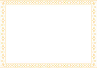 gold frame isolated on white